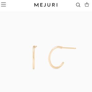 Mejuri sleek gold hoops (single earring only)